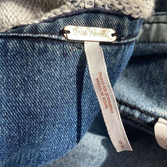 Free People distressed denim hooded jacket - Picture 11 of 16